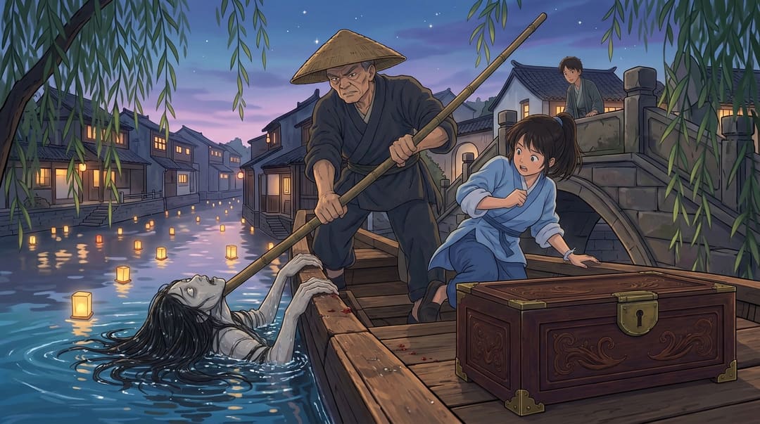篙尖压喉