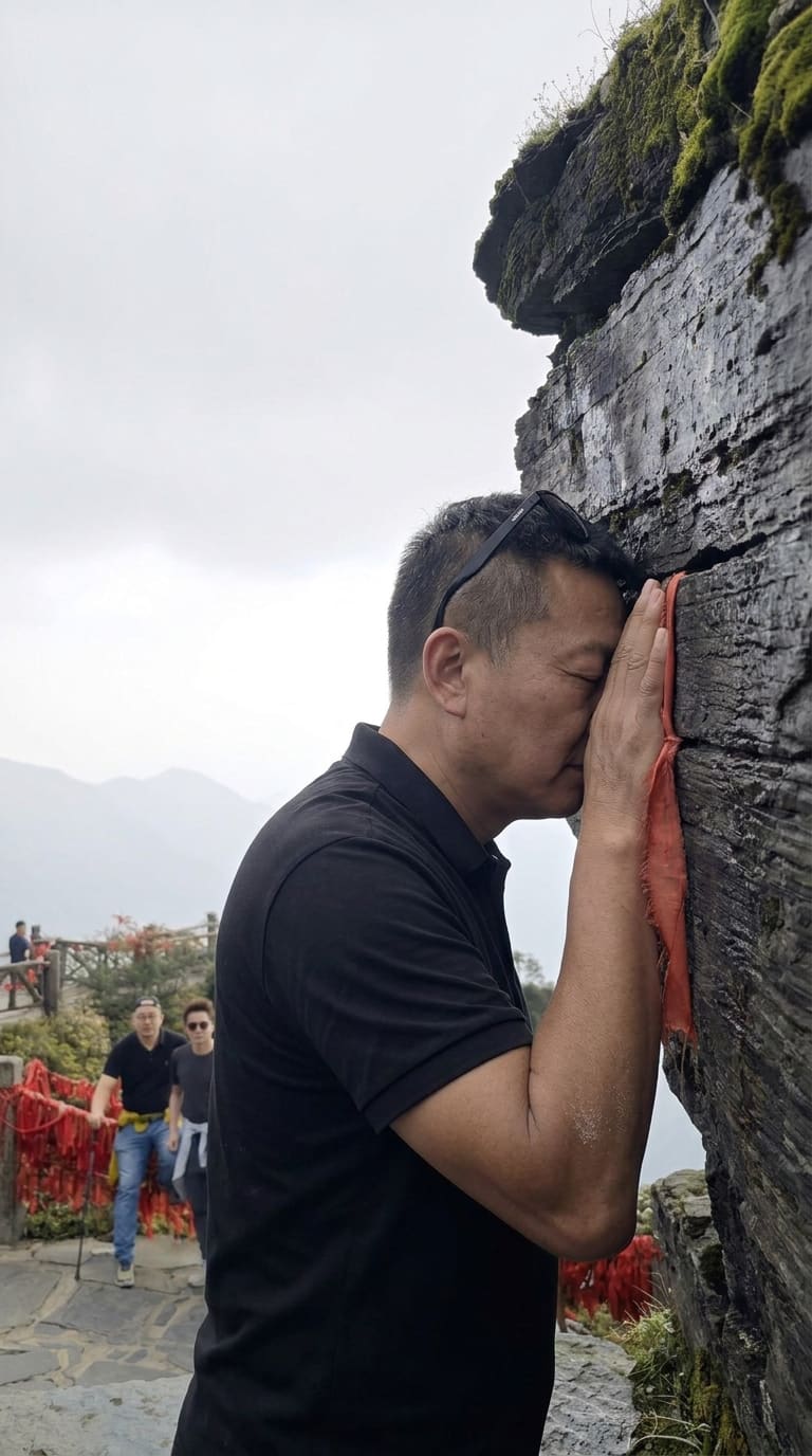 贴在石缝上的耳朵